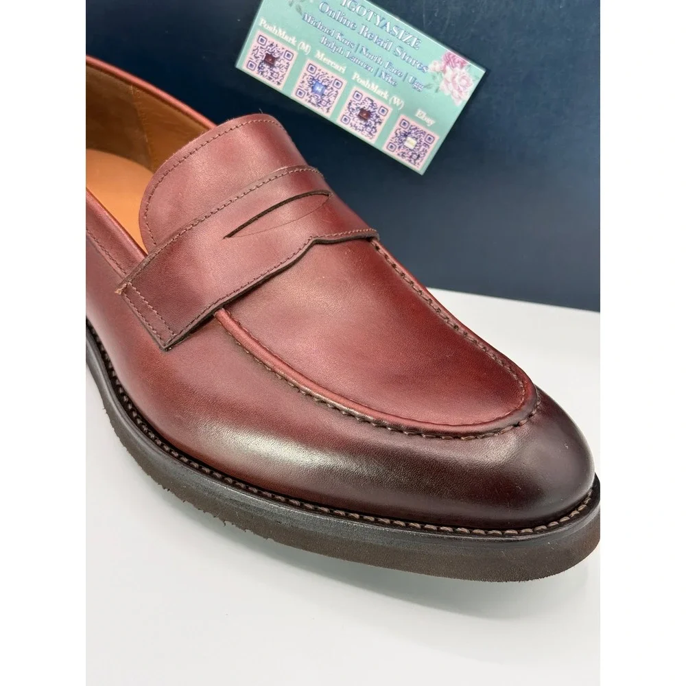 Allen Edmonds Randolph Chili Leather Penny Loafers Mens